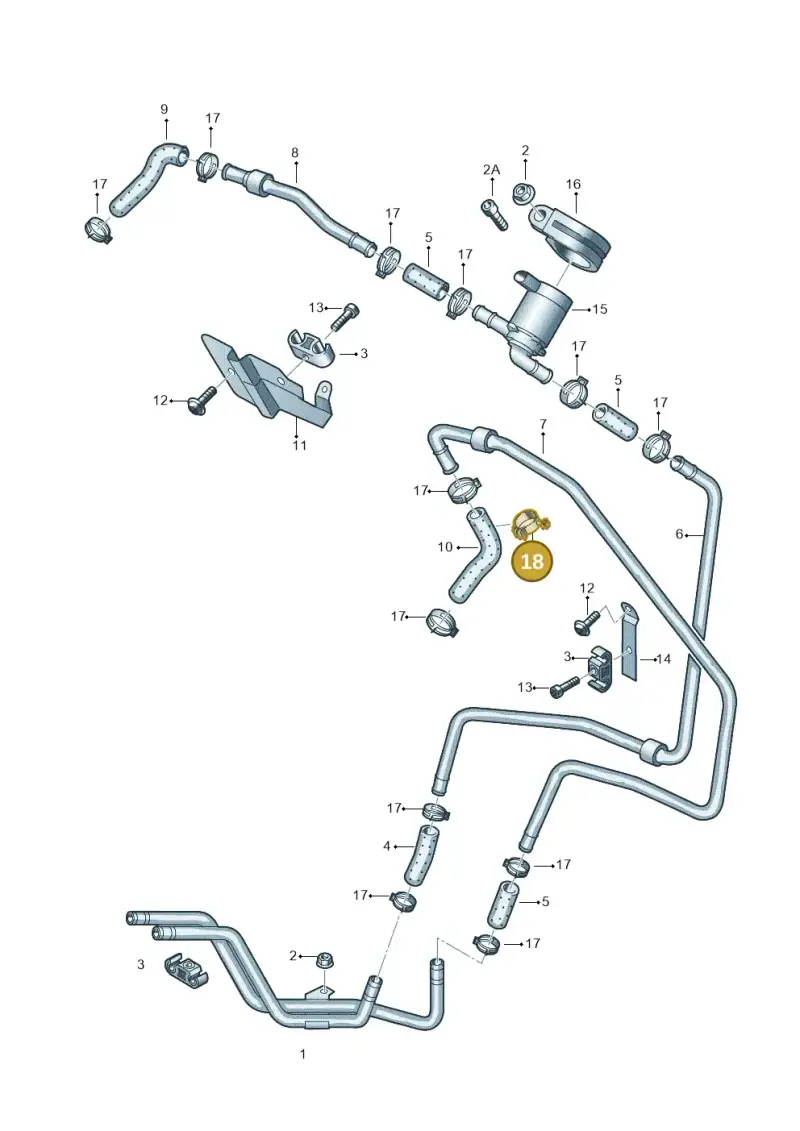 N10422701 — Volkswagen Touareg (2005-2006) diagram 274819160, position 18