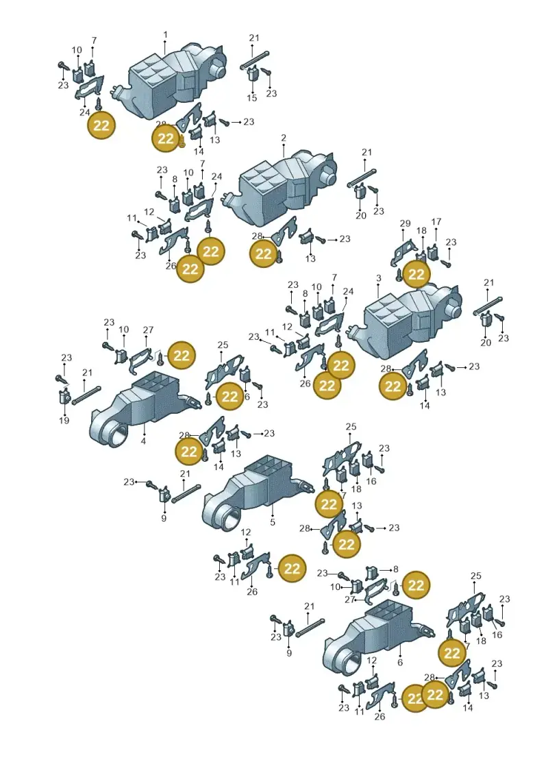 N10424101 — Volkswagen Touareg (2003-2005) diagram 274820250, position 22