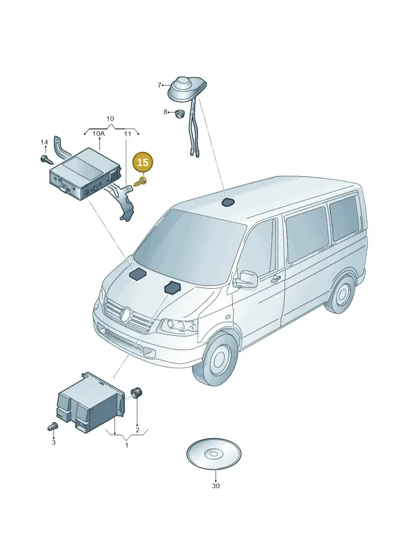 N10424101 — Volkswagen TRANSPORTER/4MOTION    07 (2006-2007) diagram 410035000, position 15
