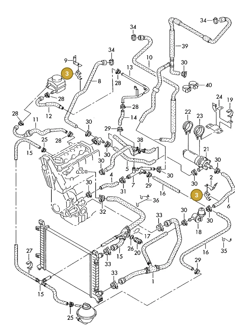 N10424501 — Volkswagen LT, LT 4X4 (2003-2006) diagram 176121600, position 3
