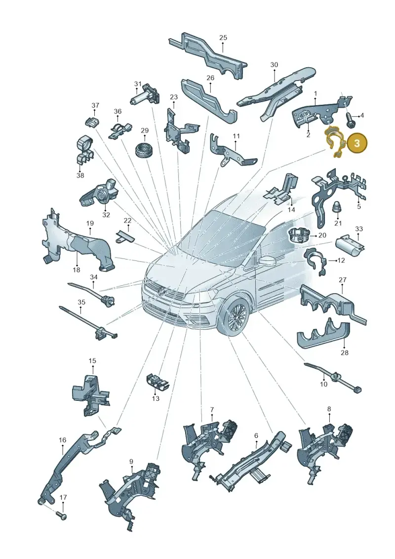 N10424501 — Volkswagen Caddy kombi (2015-2020) diagram 866971840, position 3