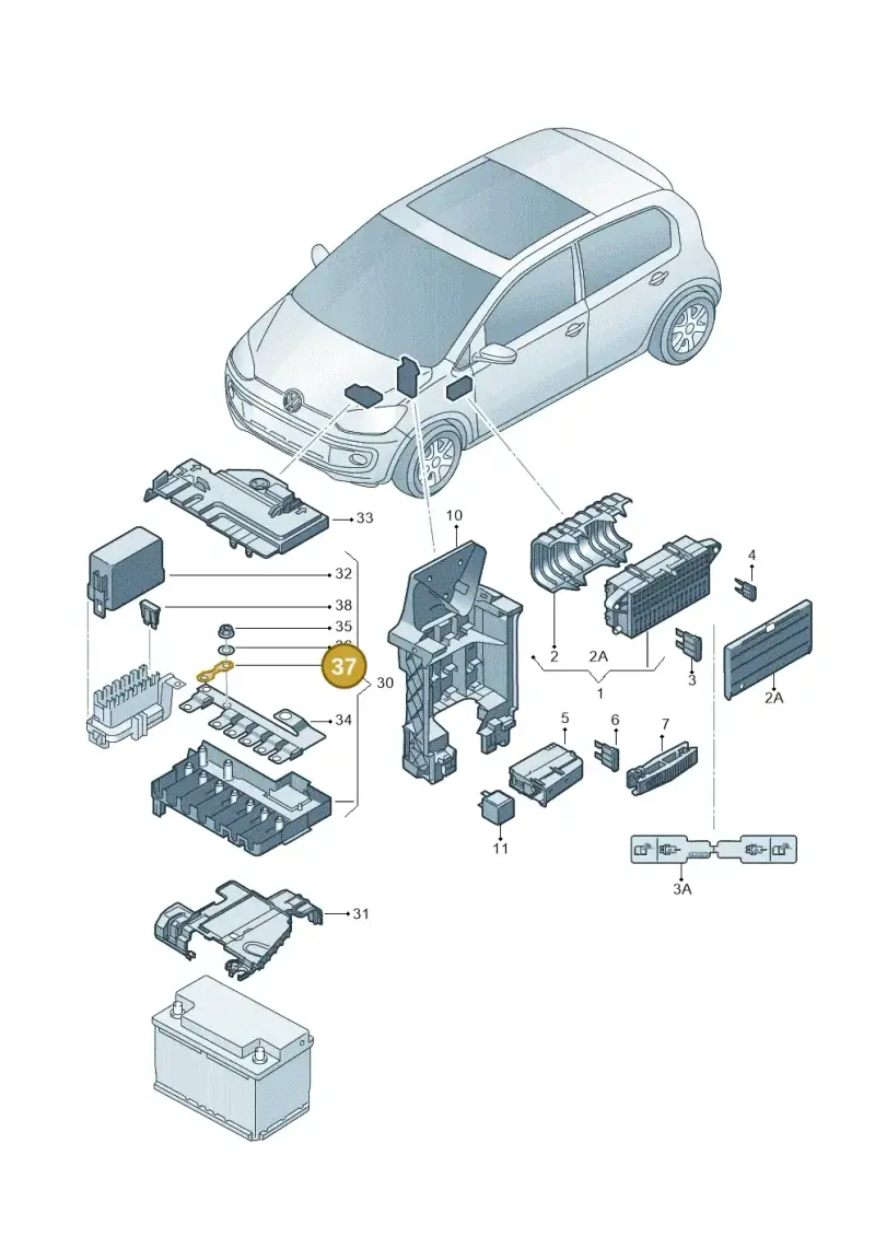 N10424907 — Volkswagen E-up! (2016-2023) diagram 772000080, position 37