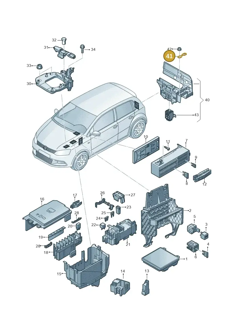 N10424907 — Volkswagen Polo 1.4 BlueMotion (2014-2017) diagram 773937010, position 41