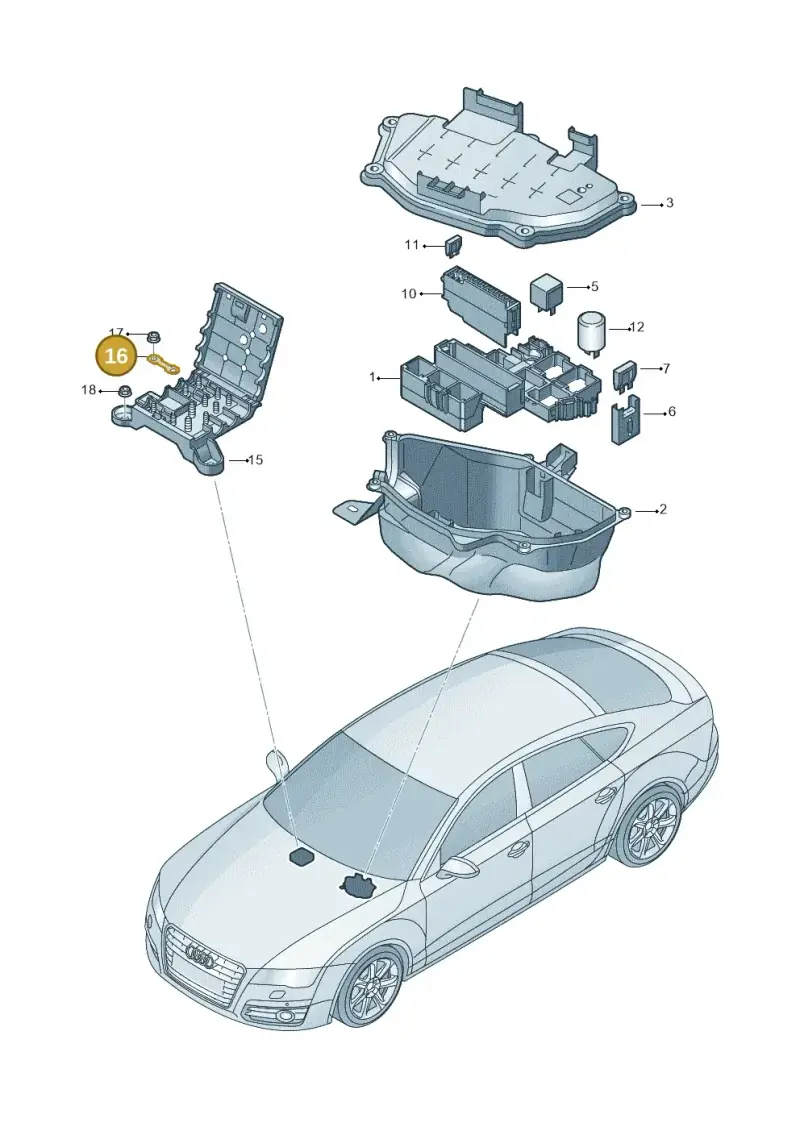 N10424908 — Audi RS7 Sportback (2013-2018) diagram 765937200, position 16