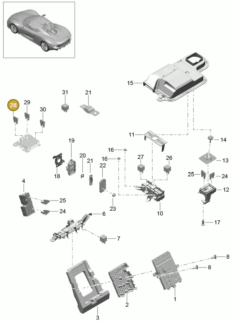 N10424908 — Porsche 918 Spyder (2014-2015) diagram p43902000, position 28