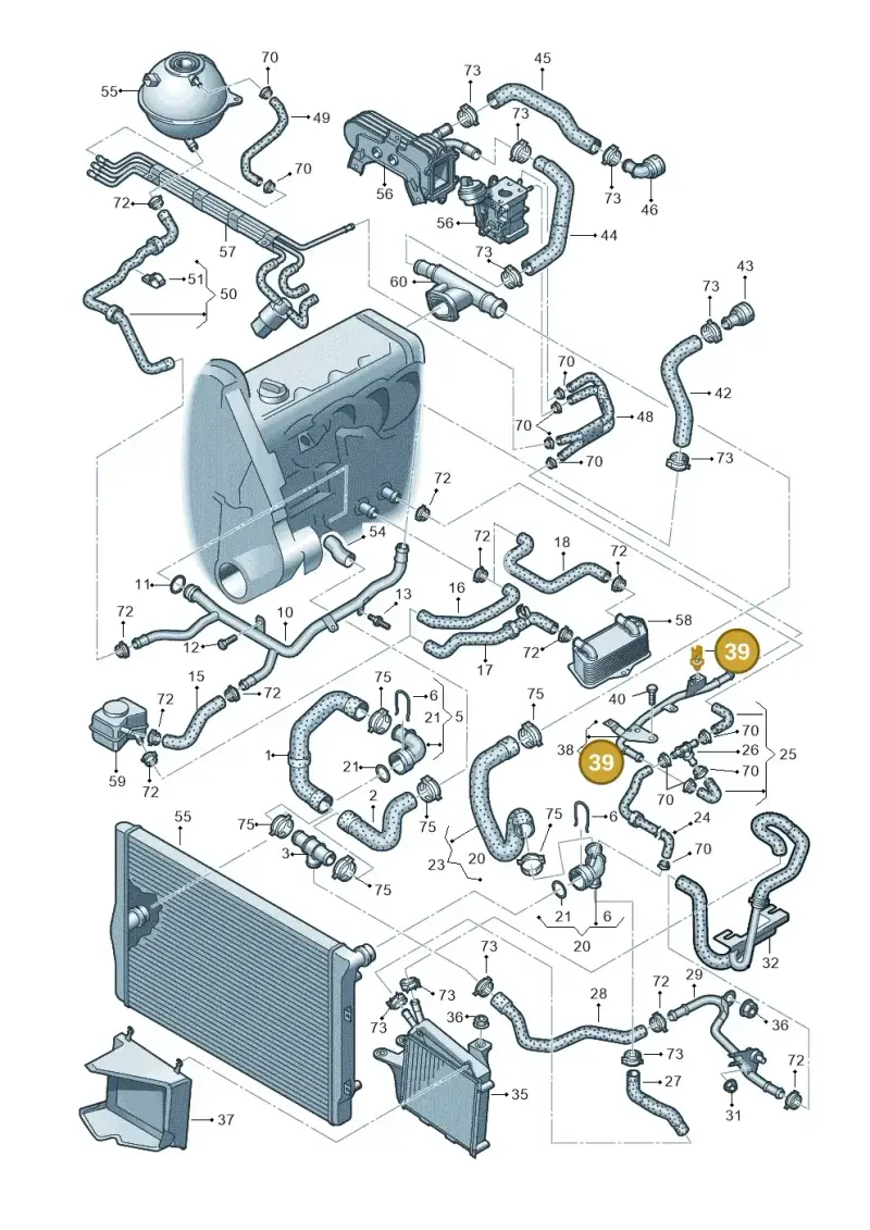 N10427501 — Volkswagen GOLF VARIANT           07> (2007-) diagram 420121450, position 39