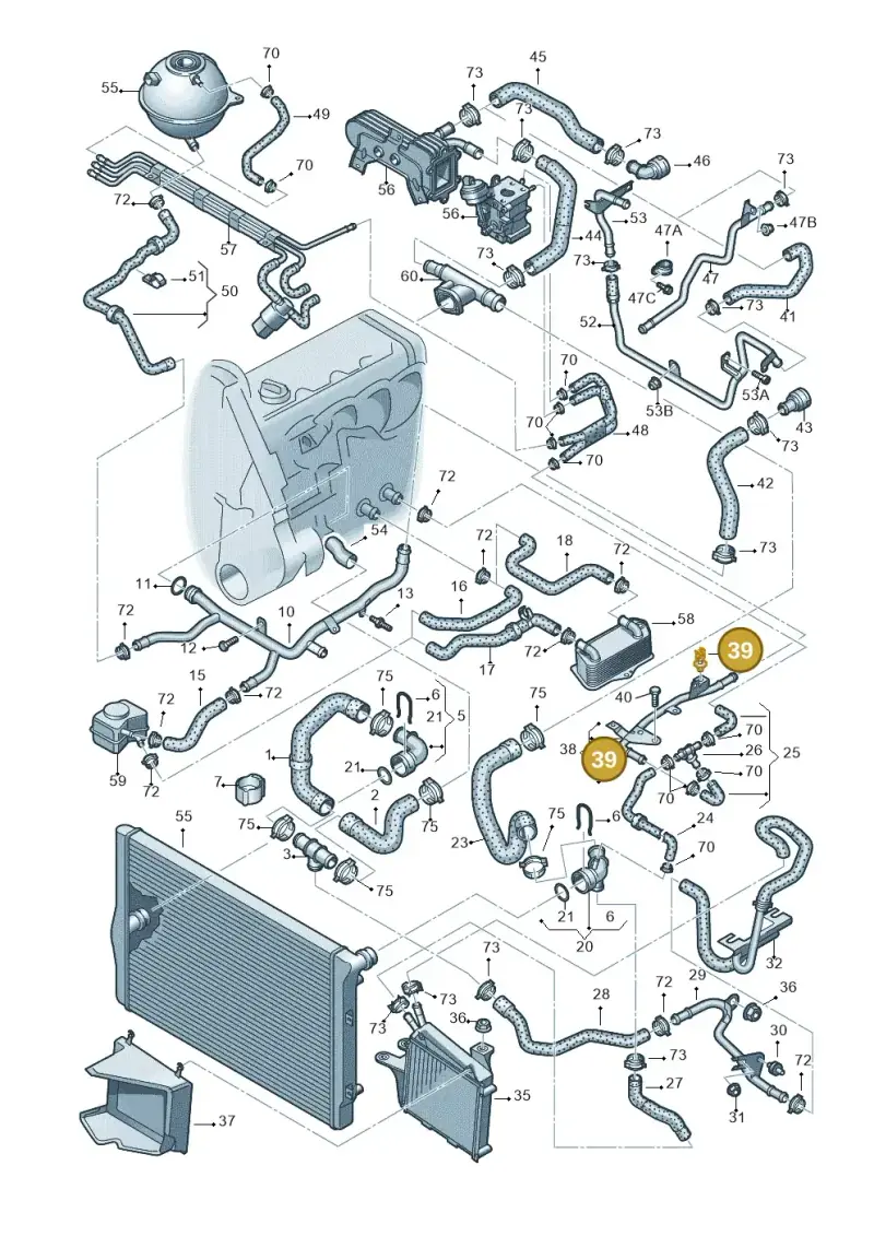 N10427501 — Volkswagen Passat estate (2008-2011) diagram 460121450, position 39