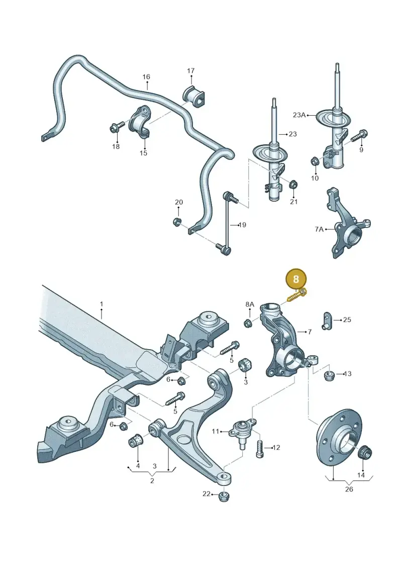 N10428002 — Volkswagen Single-cab transp. (2015-2019) diagram 410407000, position 8