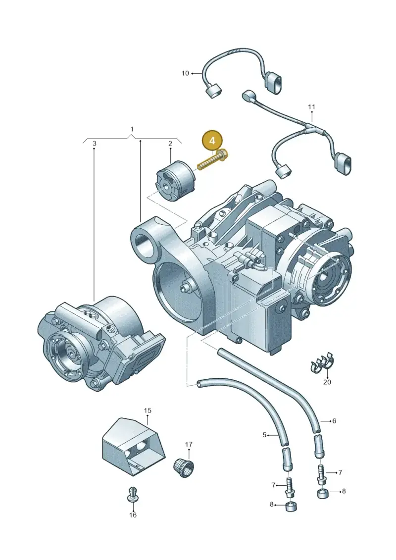 N10428002 — Volkswagen Transp. caravelle (2011-2015) diagram 410525100, position 4