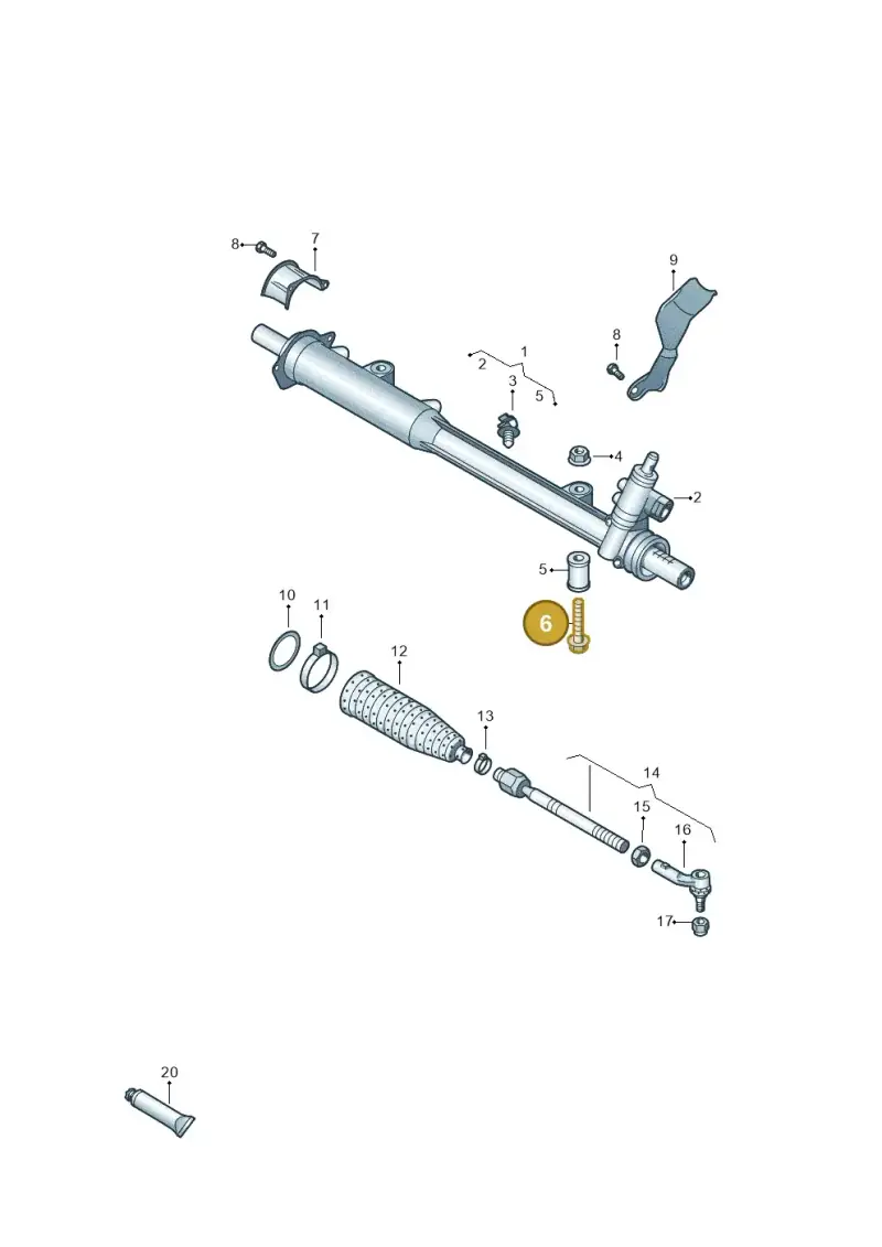 N10428002 — Volkswagen Touareg BlueMotion (2014-2018) diagram 787422400, position 6