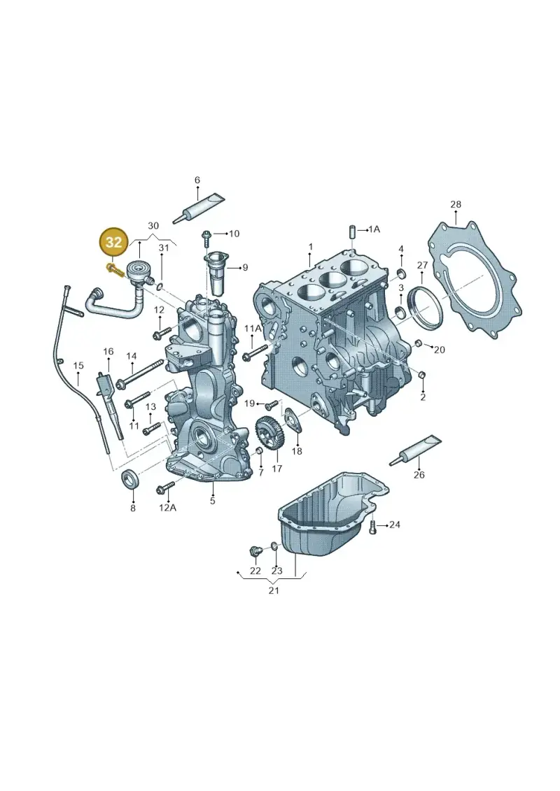 N10432603 — Volkswagen Polo (2012-2014) diagram 253103050, position 32