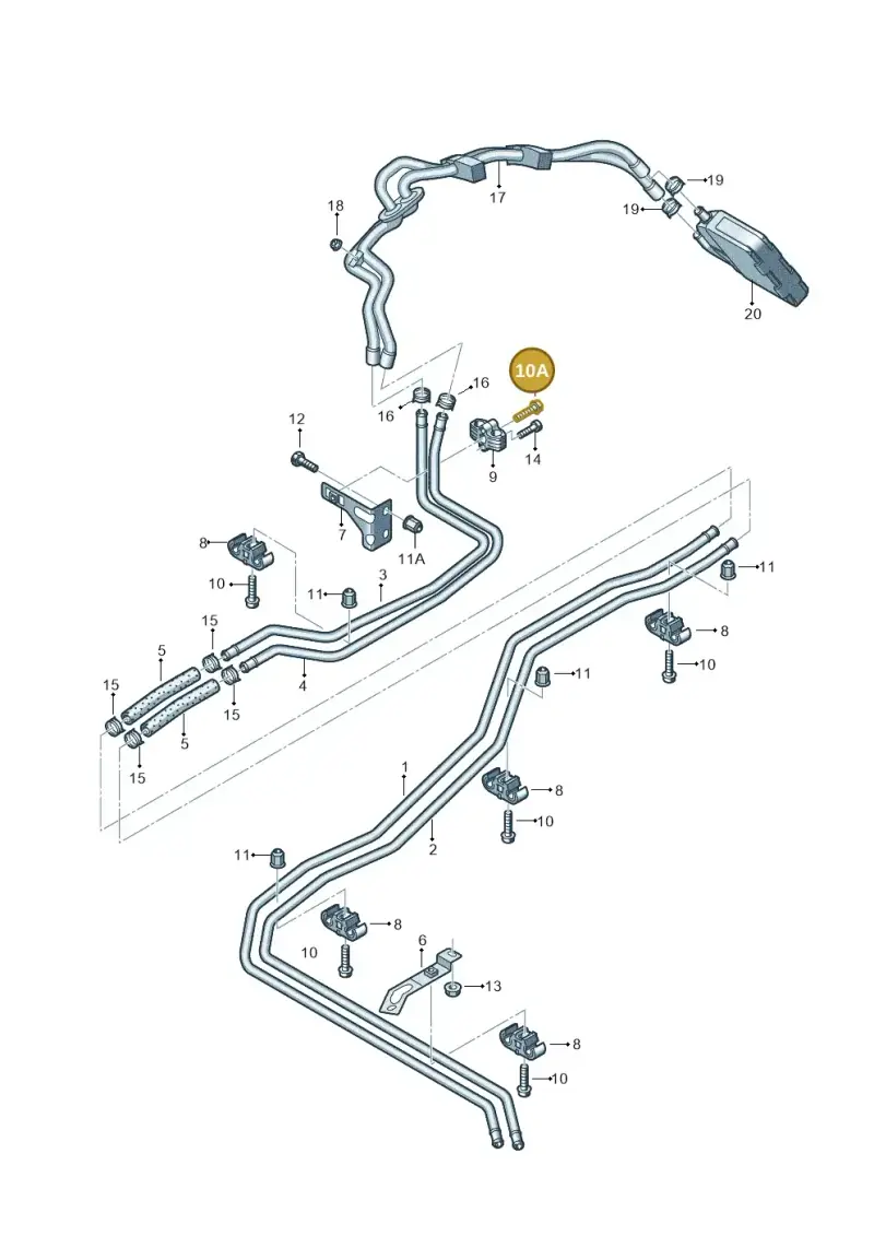 N10432603 — Volkswagen California Camper (2011-2015) diagram 410819650, position 10A