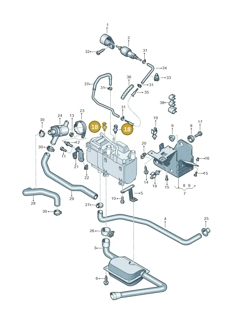N10435601 — Volkswagen Sharan (2008-2010) diagram 406819210, position 18