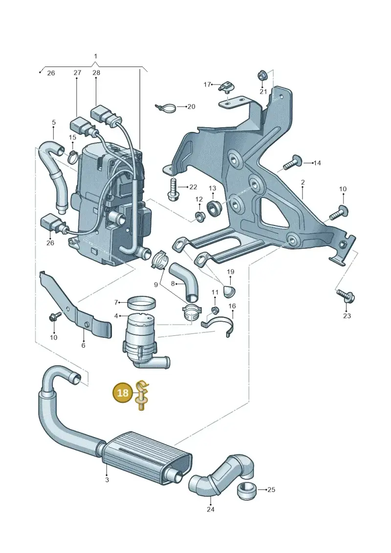 N10435601 — Audi A8 (2013-2018) diagram 696261000, position 18