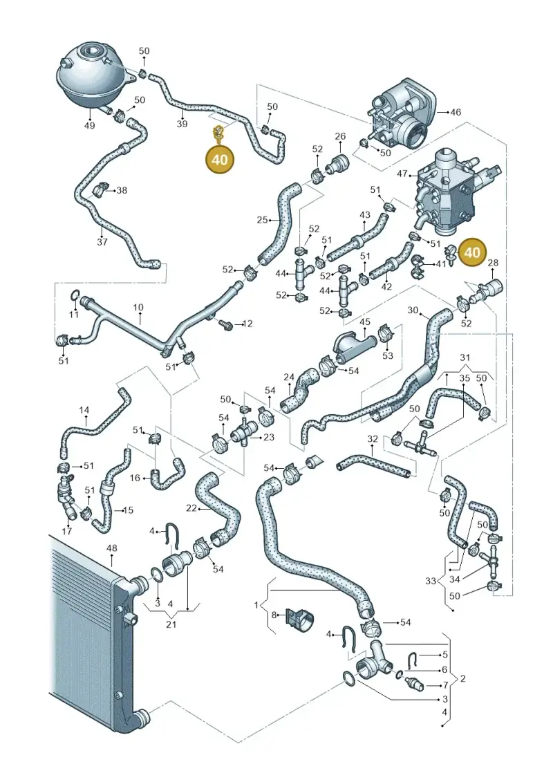 N10436201 — Volkswagen Golf (2011-2013) diagram 729121200, position 40