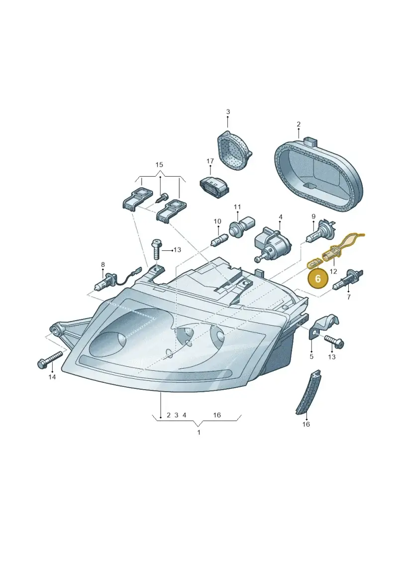 N10445502 — Audi TT Coupe/Roadster (2002-2006) diagram 229941000, position 6