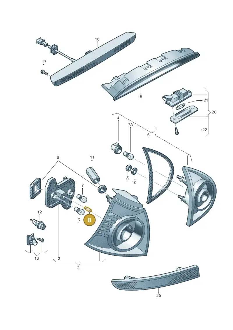 N10445502 — Volkswagen GOLF (2003-2005) diagram 420945000, position 8