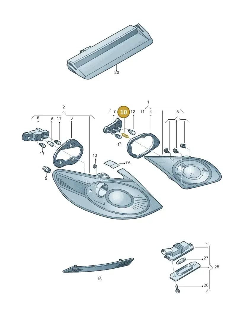 N10445502 — Volkswagen Passat CC (2008-2012) diagram 645945000, position 10