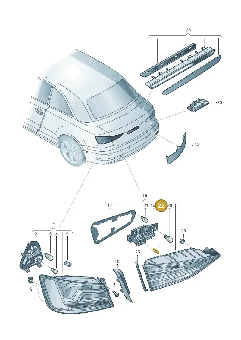 N10445502 — Audi A3 Cabriolet (2016-2020) diagram 778945000, position 22