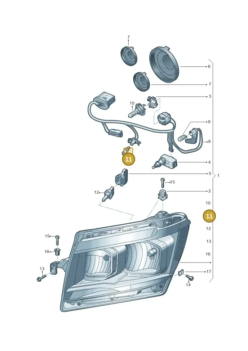 N10445602 — Volkswagen MAN TGE 55 (2016-2021) diagram 806941000, position 11