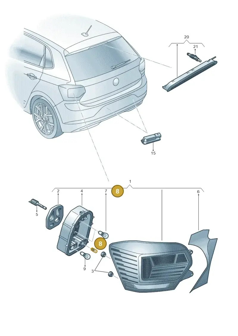 N10445602 — Volkswagen Polo 1.0 BlueMotion (2017-2024) diagram 837945000, position 8