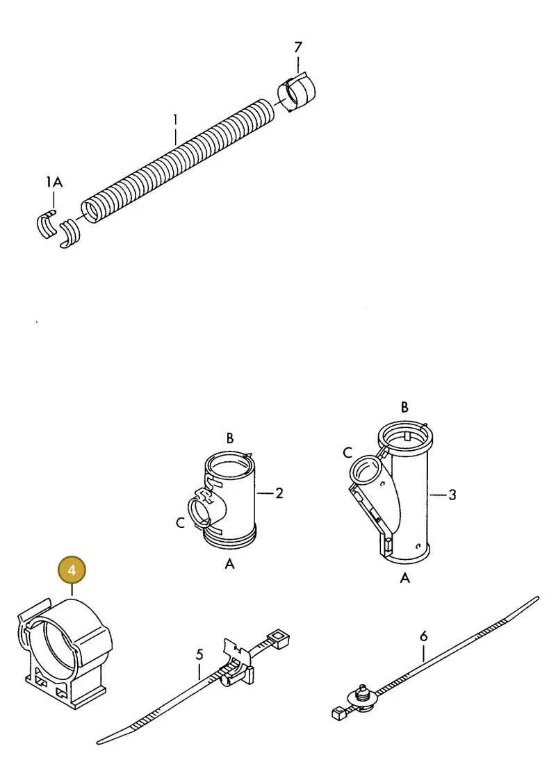 N10446801 — Volkswagen 1J0 platform diagram 198979000, position 4