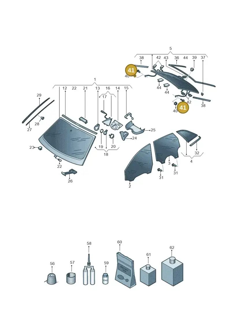 N10447201 — Audi A6 (2018-2025) diagram 430845000, position 41