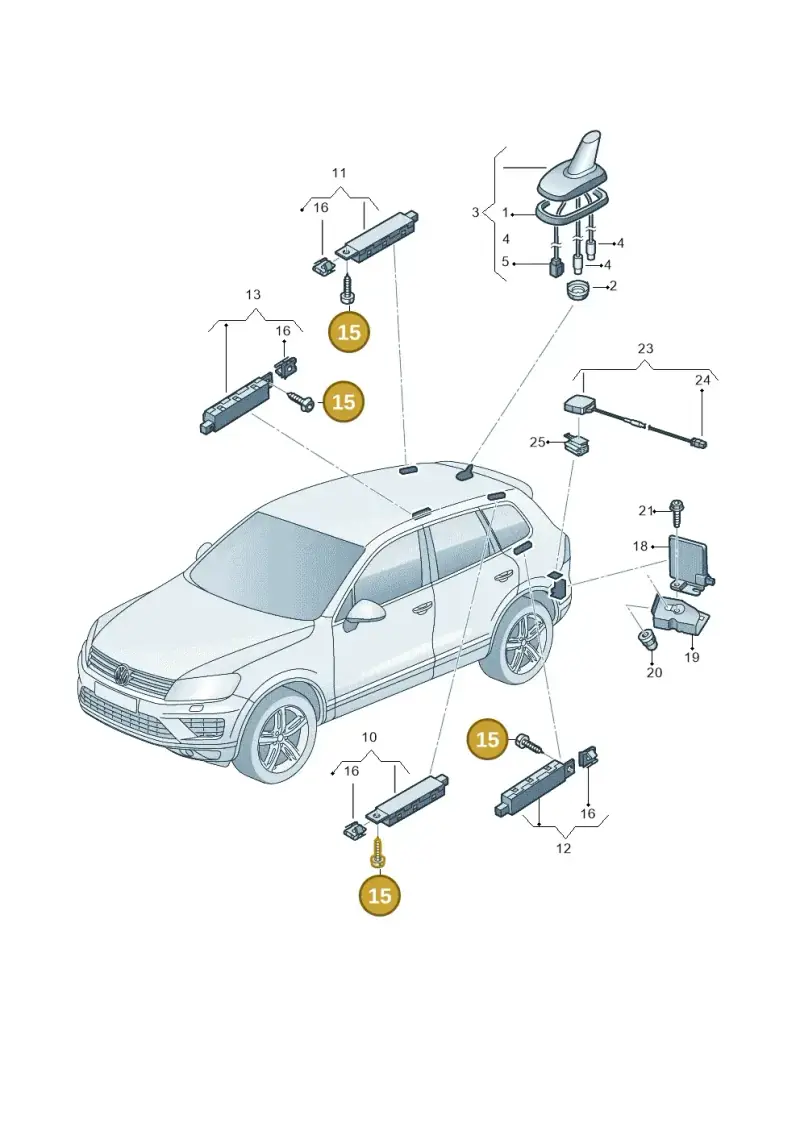 N10447201 — Volkswagen Touareg (2014-2018) diagram 787035100, position 15
