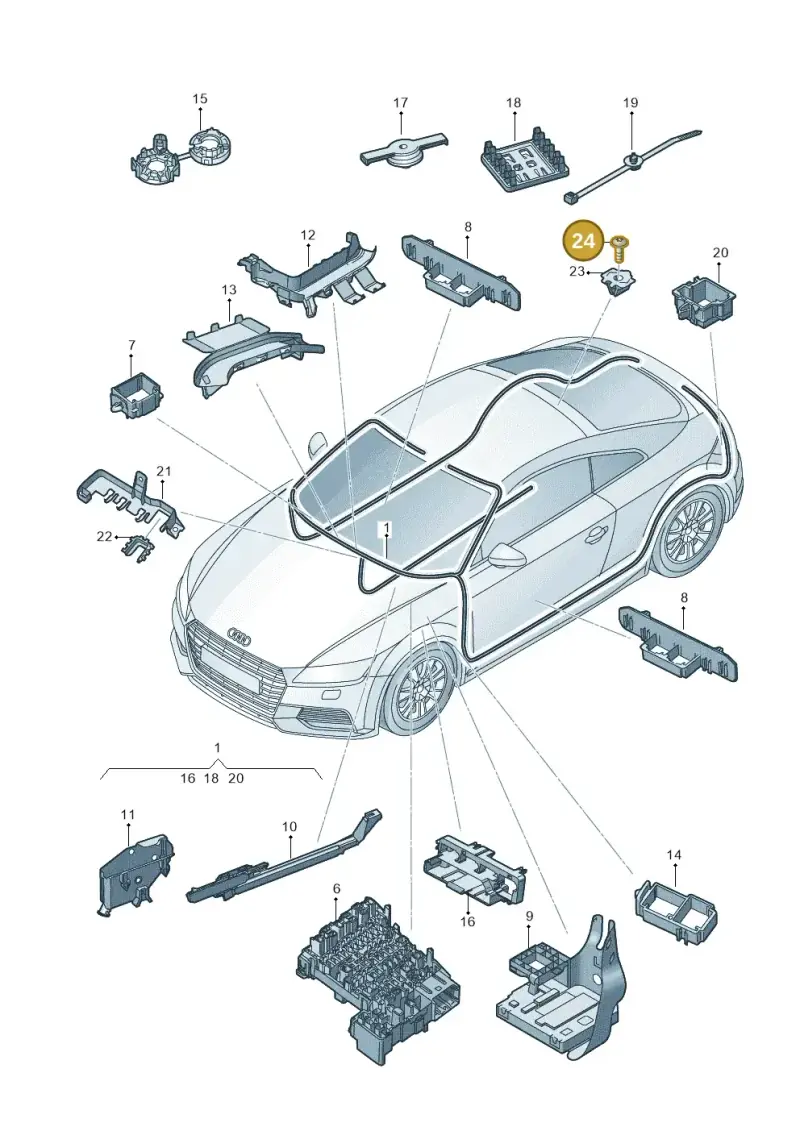 N10447201 — Audi TT RS (2016-2023) diagram 850971800, position 24