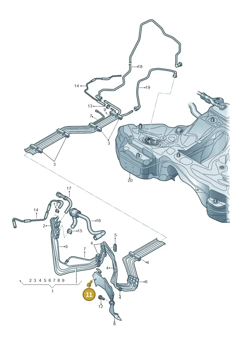 N10449202 — Audi RS6 Avant (2019-2025) diagram 538201500, position 11