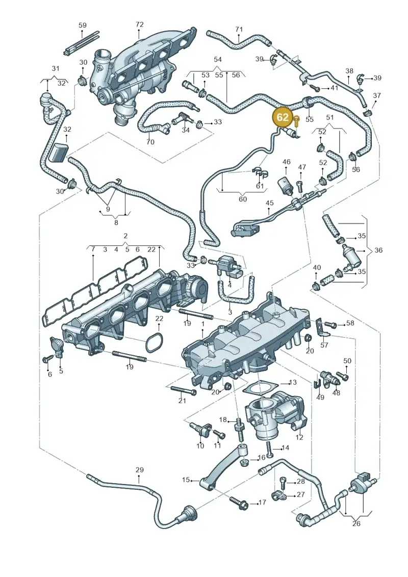 N10449202 — Audi Q5 qu. 2.0 TDI (2012-2017) diagram 736133220, position 62