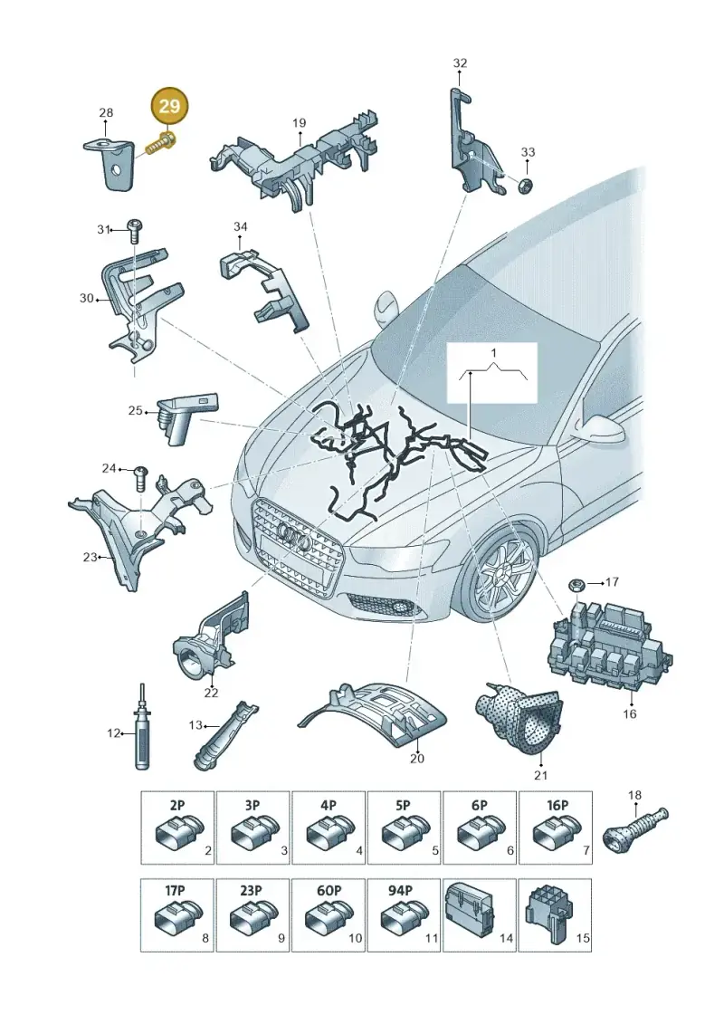 N10449202 — Audi A6 (2014-2018) diagram 798971350, position 29