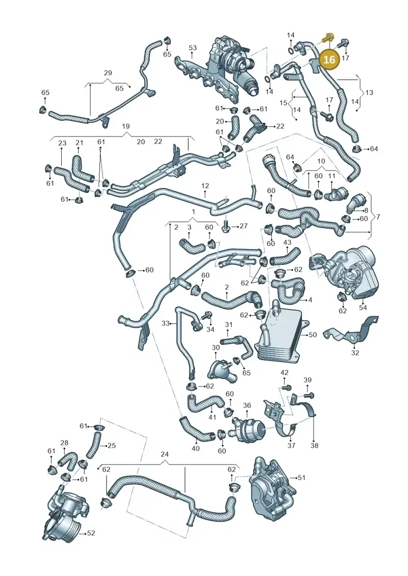 N10451404 — Volkswagen Tiguan 2.0 4Motion (2017-2024) diagram 884000020, position 16
