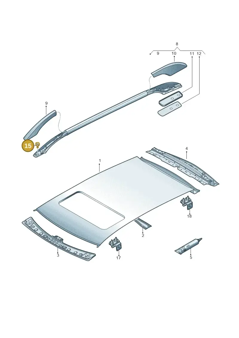 N10451407 — Volkswagen POLO (2005-) diagram 253817100, position 15
