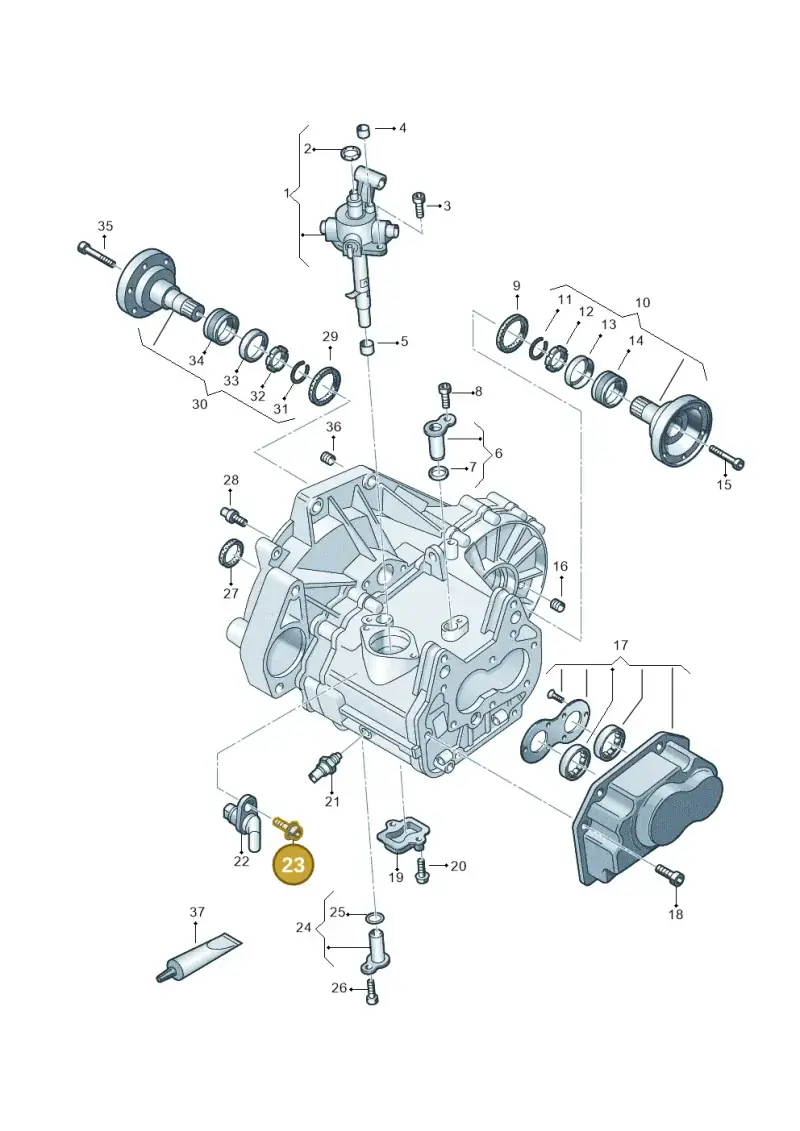 N10451411 — Volkswagen Golf 2.0 BlueMotion (2019-2024) diagram 827310020, position 23