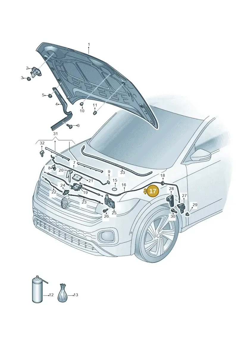 N10453101 — Volkswagen T-Cross 1,0 (2018-2024) diagram 587823000, position 17