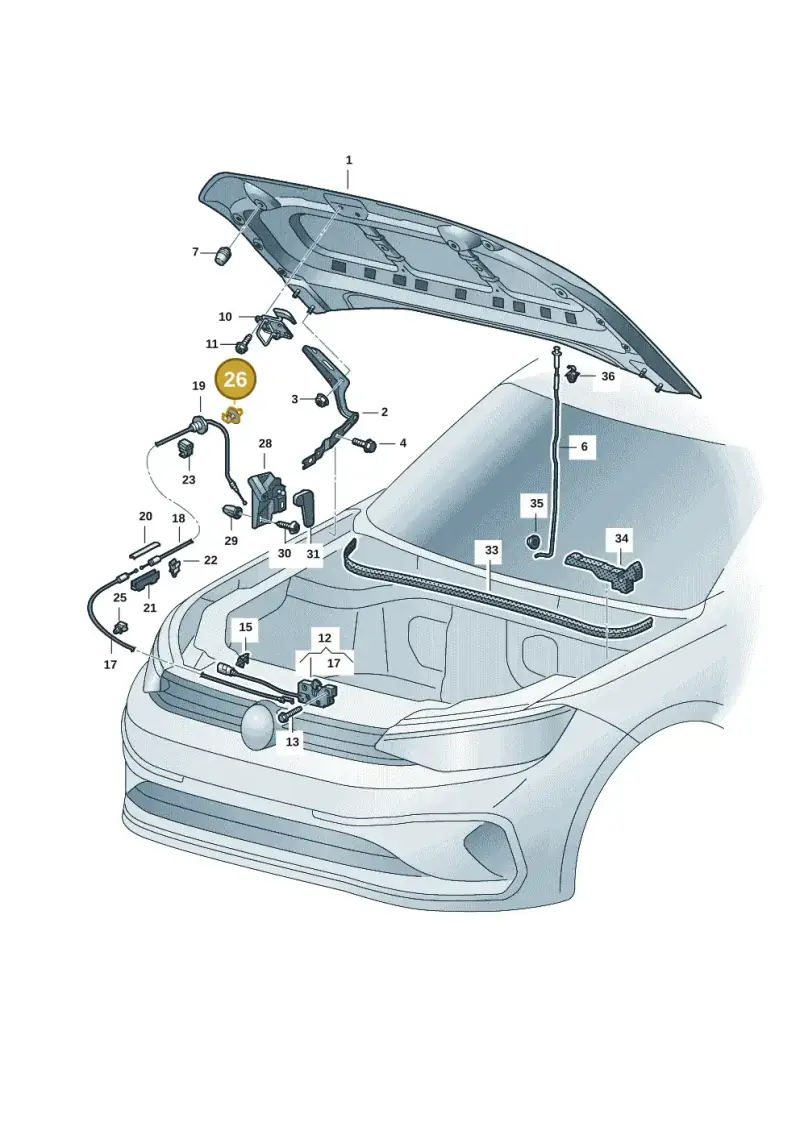 N10453101 — Volkswagen Virtus 1,0 (2022-) diagram 62a823000, position 26
