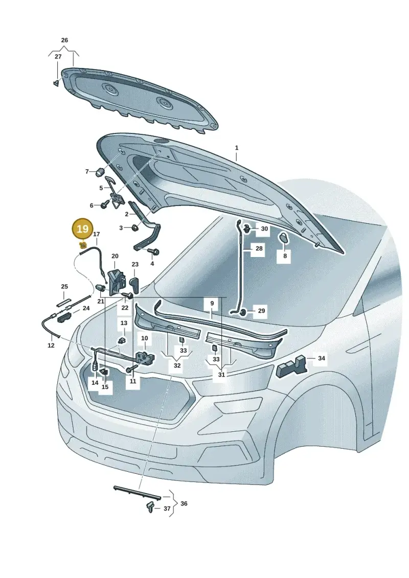 N10453101 — Volkswagen Taigun 1.0 (2021-) diagram 62t823000, position 19