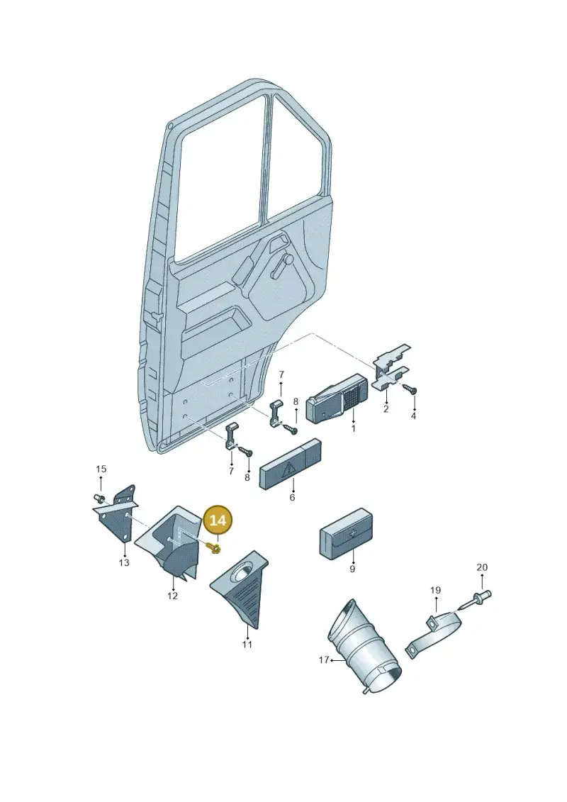 N10453702 — Volkswagen LT, LT 4X4 (2003-2006) diagram 176860000, position 14
