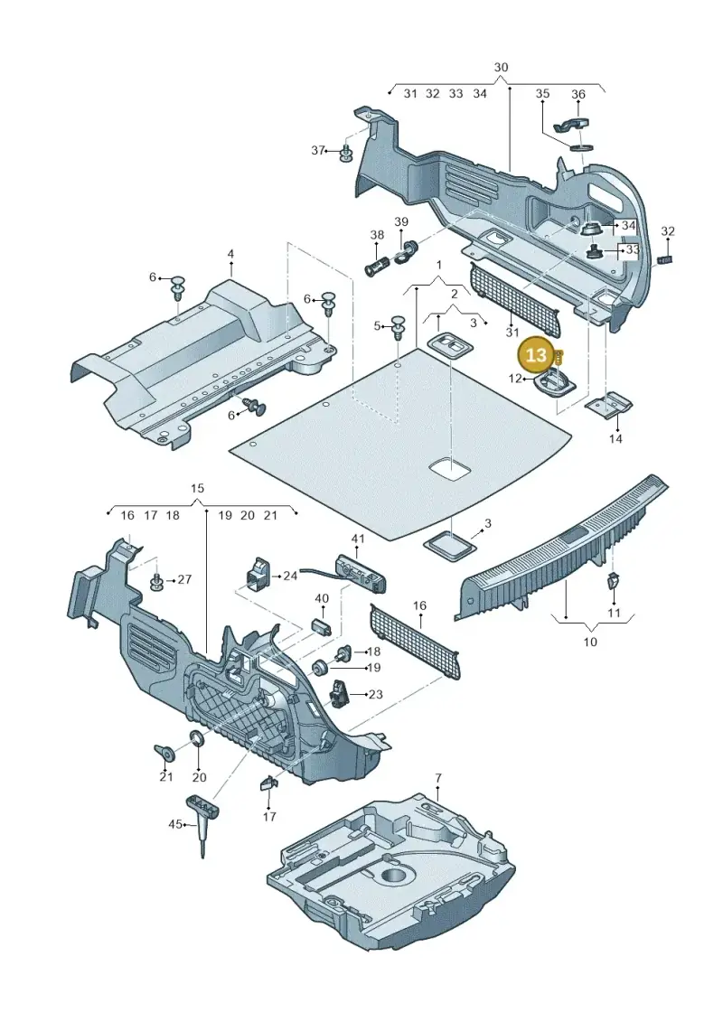 N10456003 — Audi A5 Cabriolet (2016-2025) diagram 848863800, position 13
