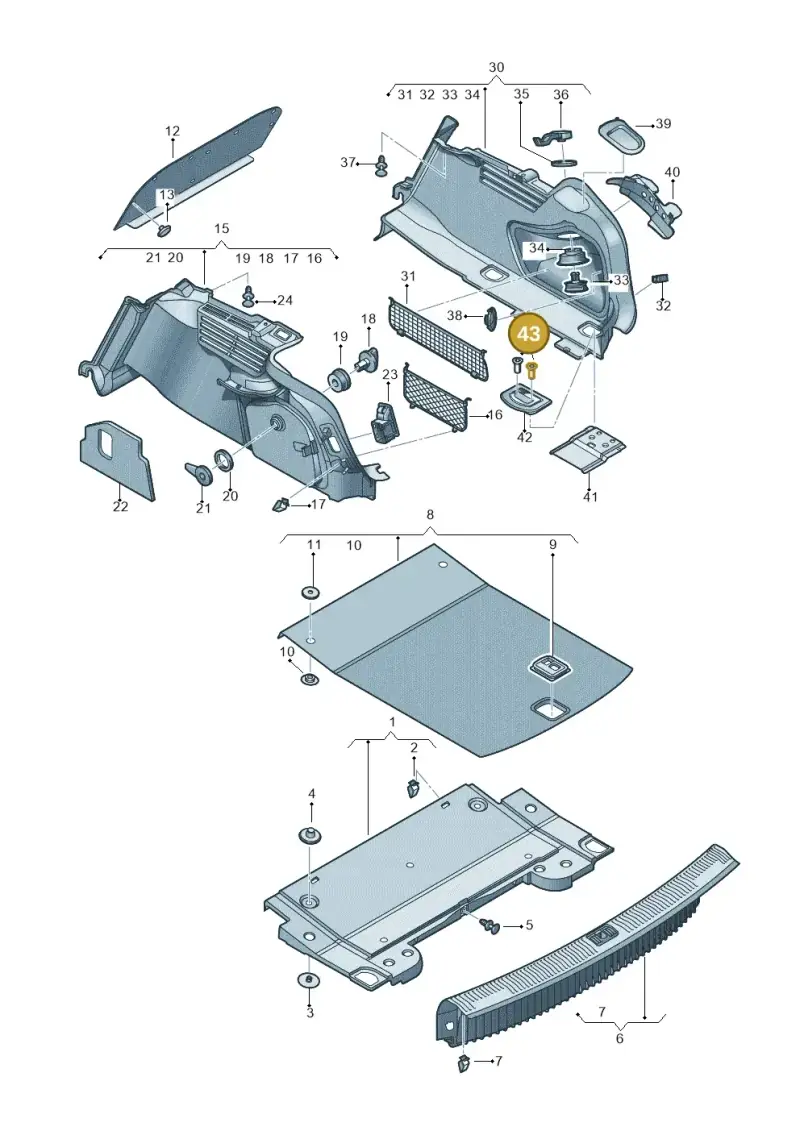N10456003 — Audi A4 (2015-2025) diagram 849863800, position 43