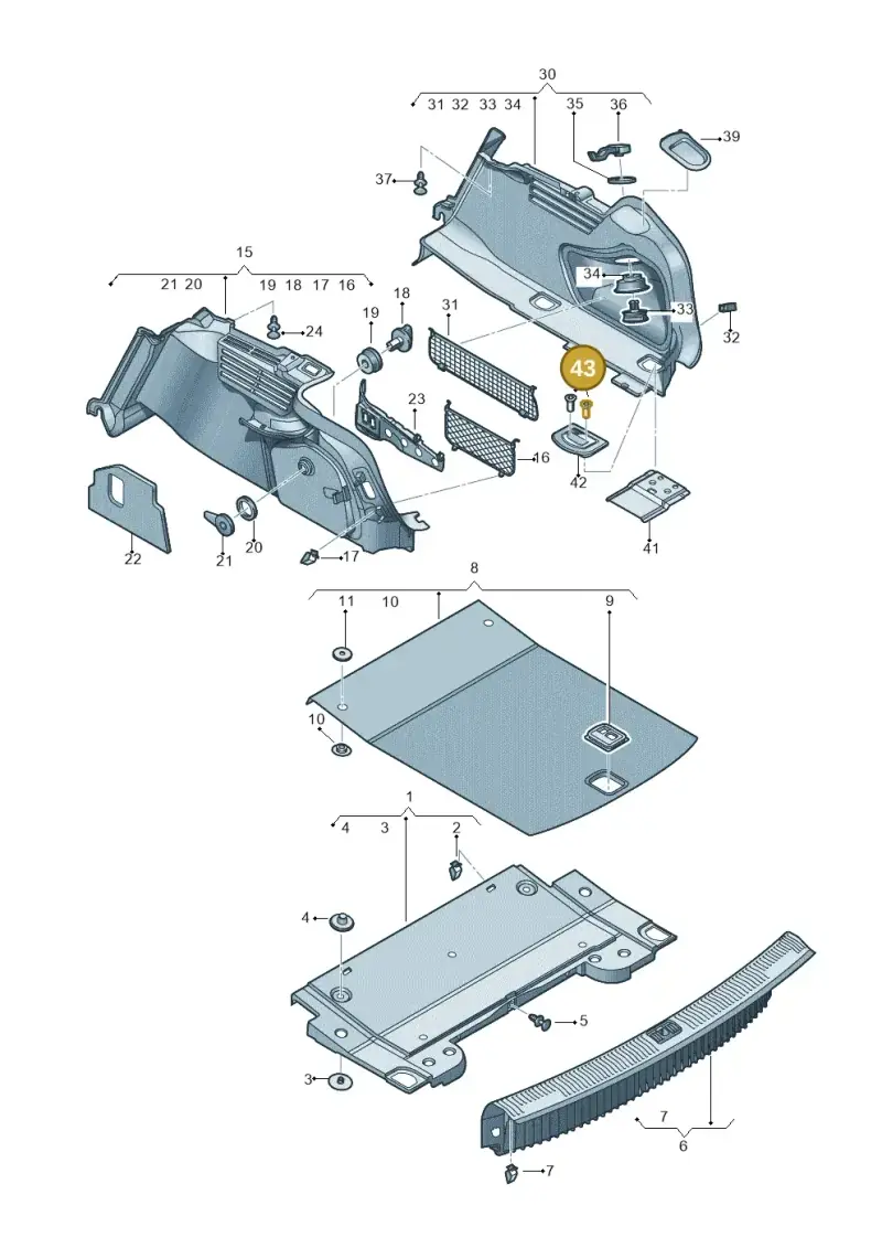 N10456003 — Audi RS5 Sportback (2017-2025) diagram 897863800, position 43