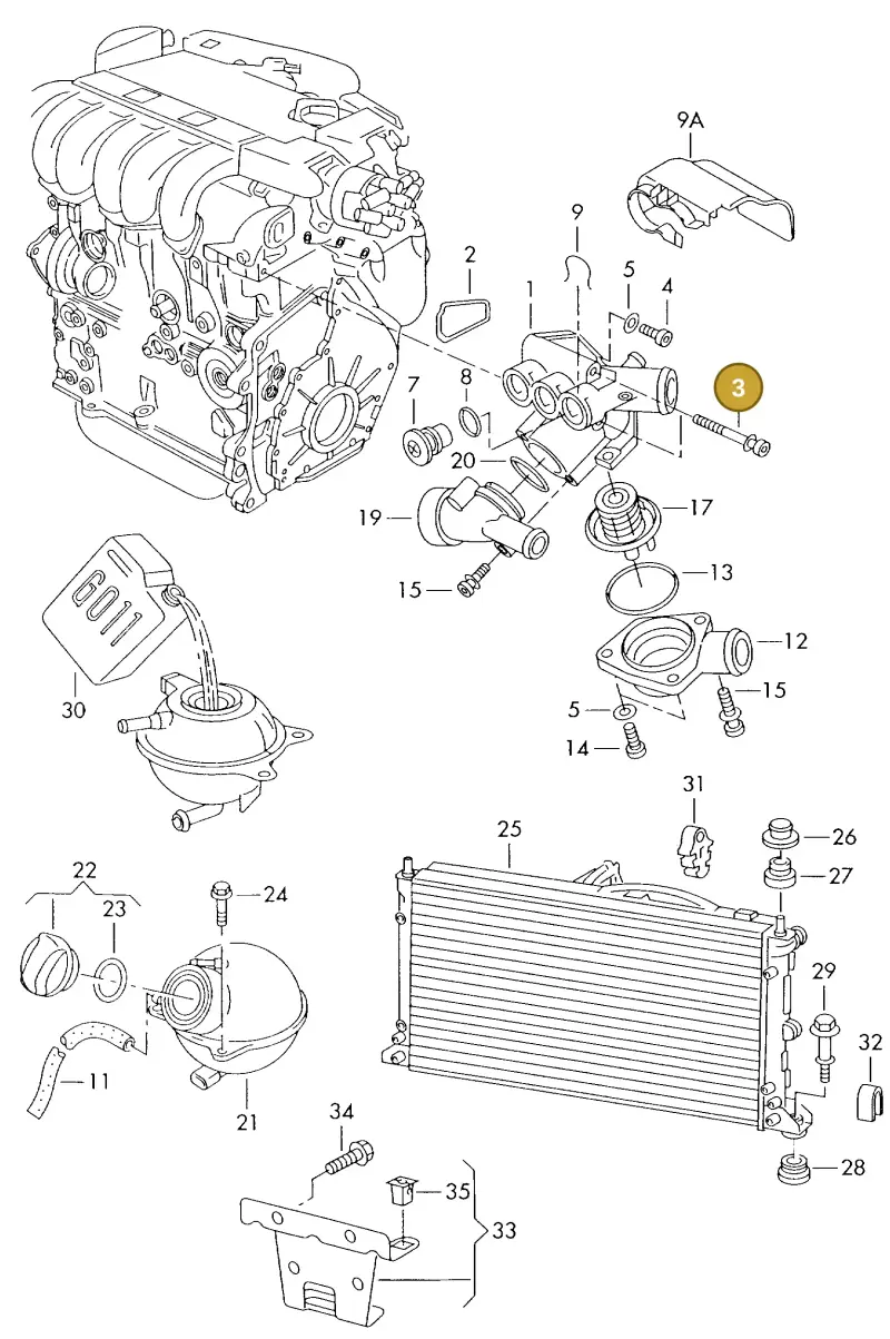 N10458301 — Volkswagen Eurovan (1998-2003) diagram 192121750, position 3