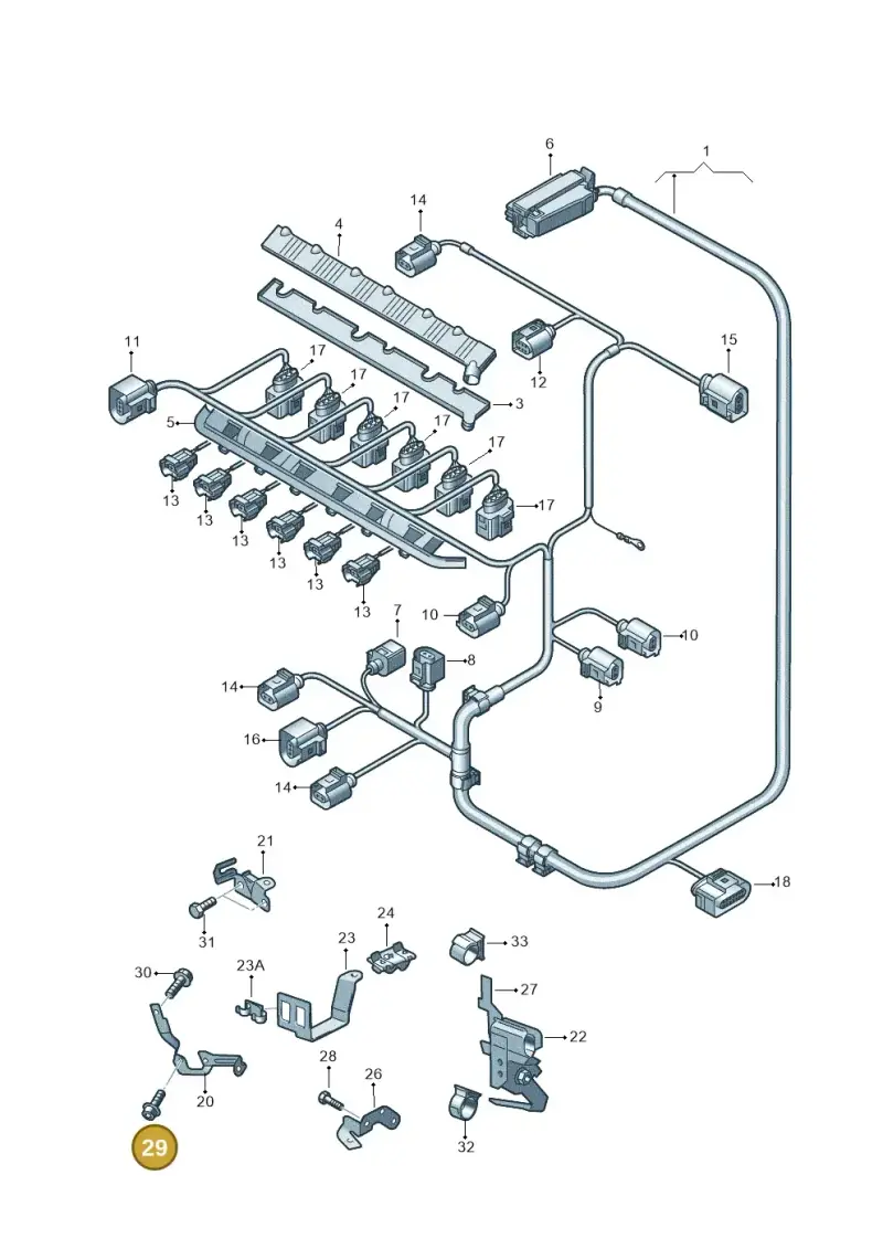 N10458302 — Volkswagen EOS 2.0 (2008-2010) diagram 474971130, position 29