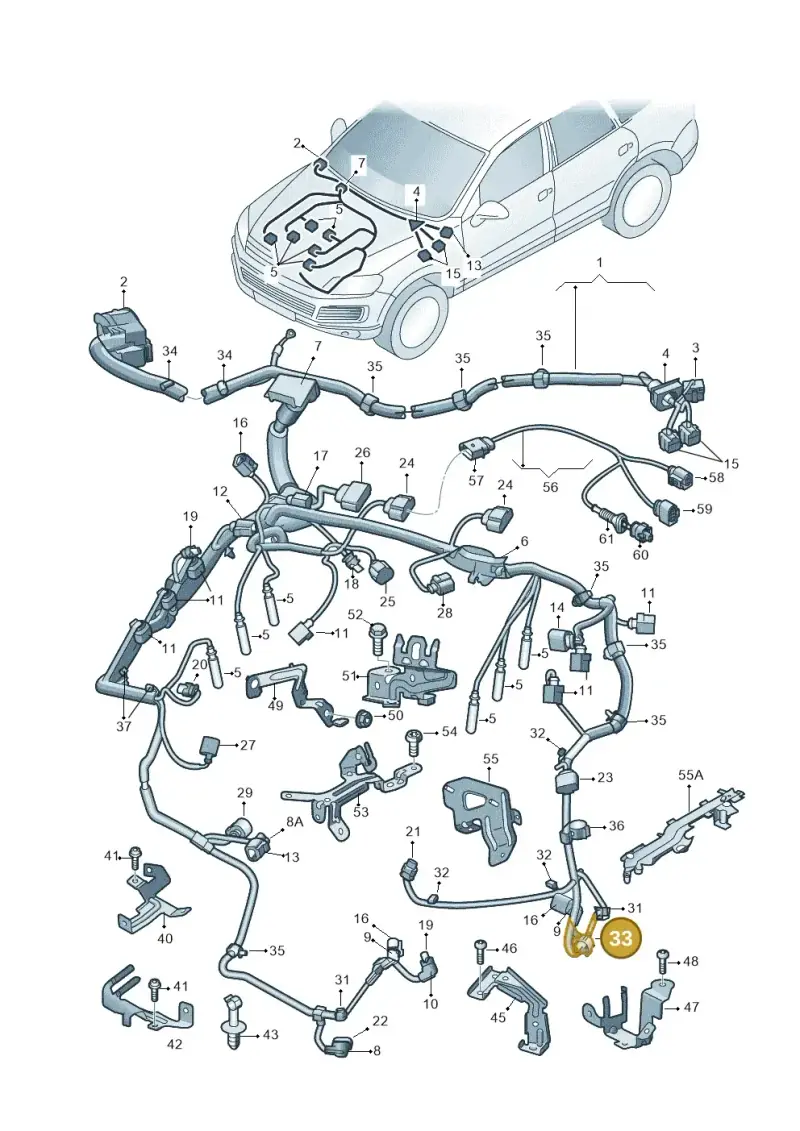 N10458601 — Volkswagen Touareg BlueMotion (2014-2018) diagram 693971120, position 33