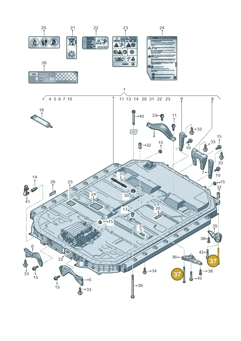 N10462601 — Audi Q8 e-tron (2018-2025) diagram 586915510, position 37