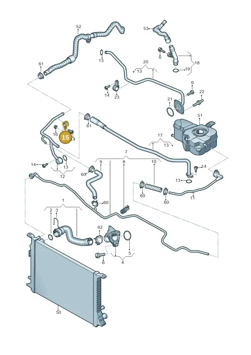 N10466904 — Audi A8 (2013-2018) diagram 696121500, position 15