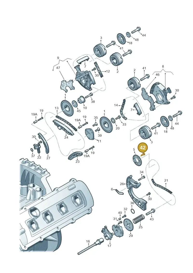 N10468703 — Audi Q5 qu. 2.0 TDI (2008-2012) diagram 448109550, position 42