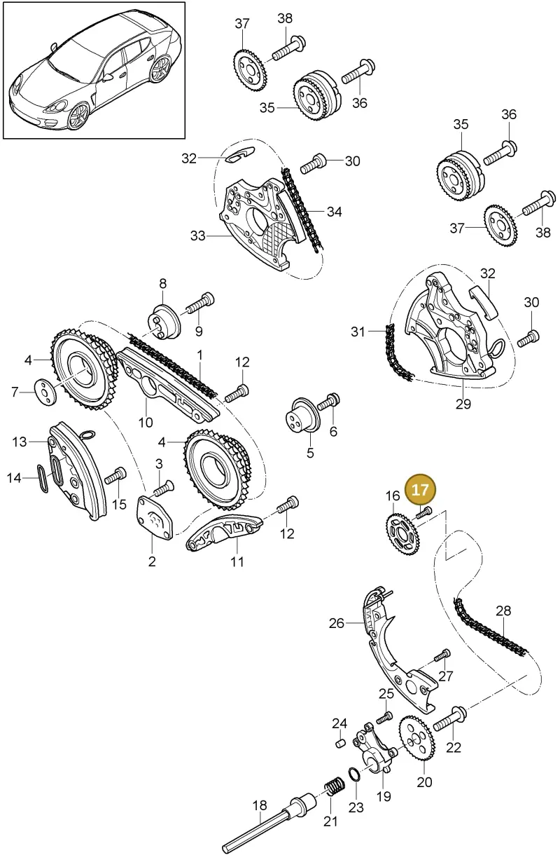 N10468703 — Porsche Panamera (2009-2016) diagram p35103075, position 17