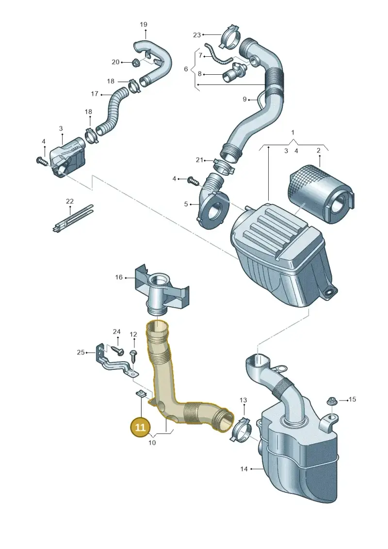 N10469702 — Volkswagen Golf estate (2009-2013) diagram 409129200, position 11